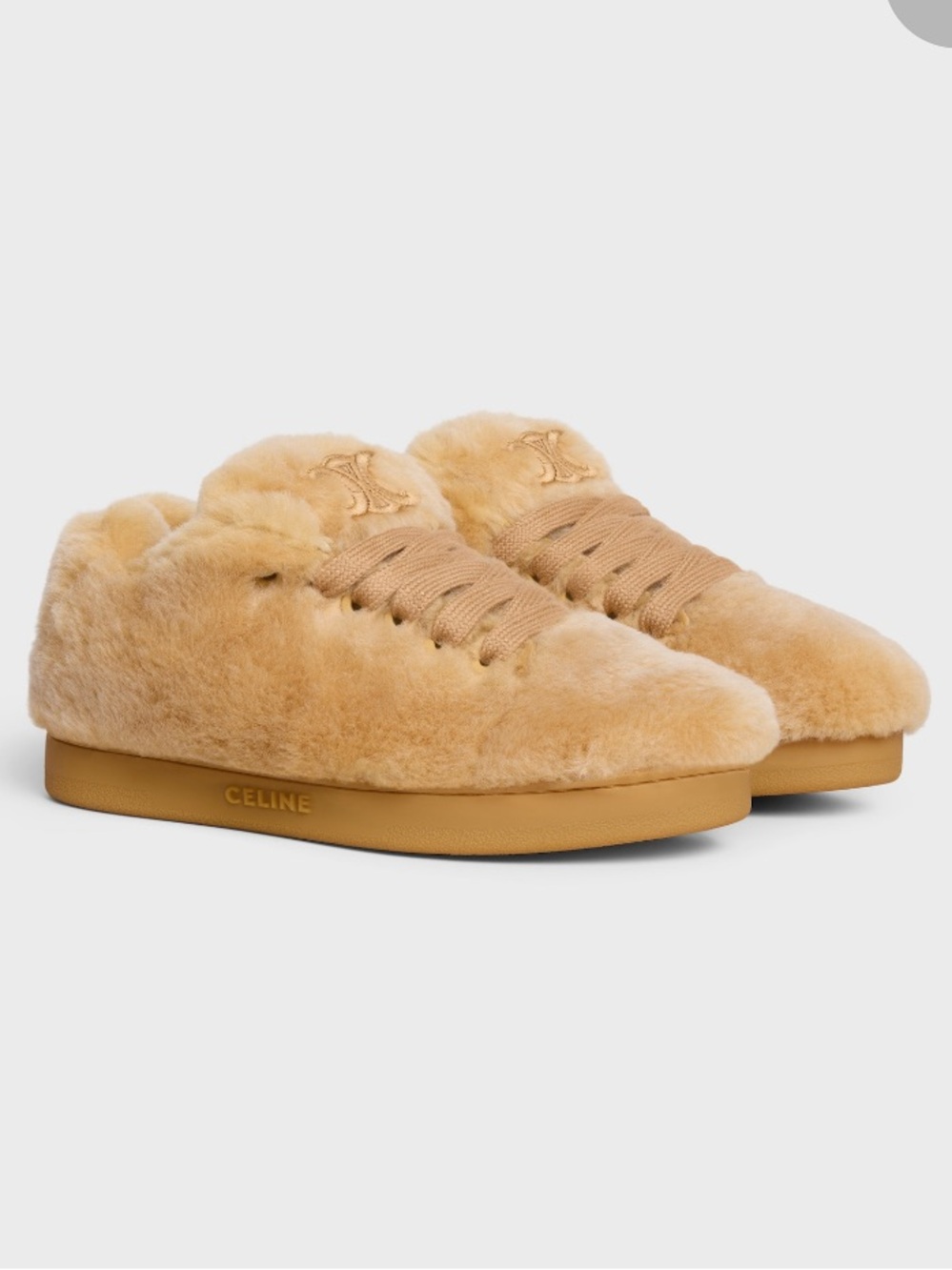 CELINE Huntington Low Top Sneakers - Shearling